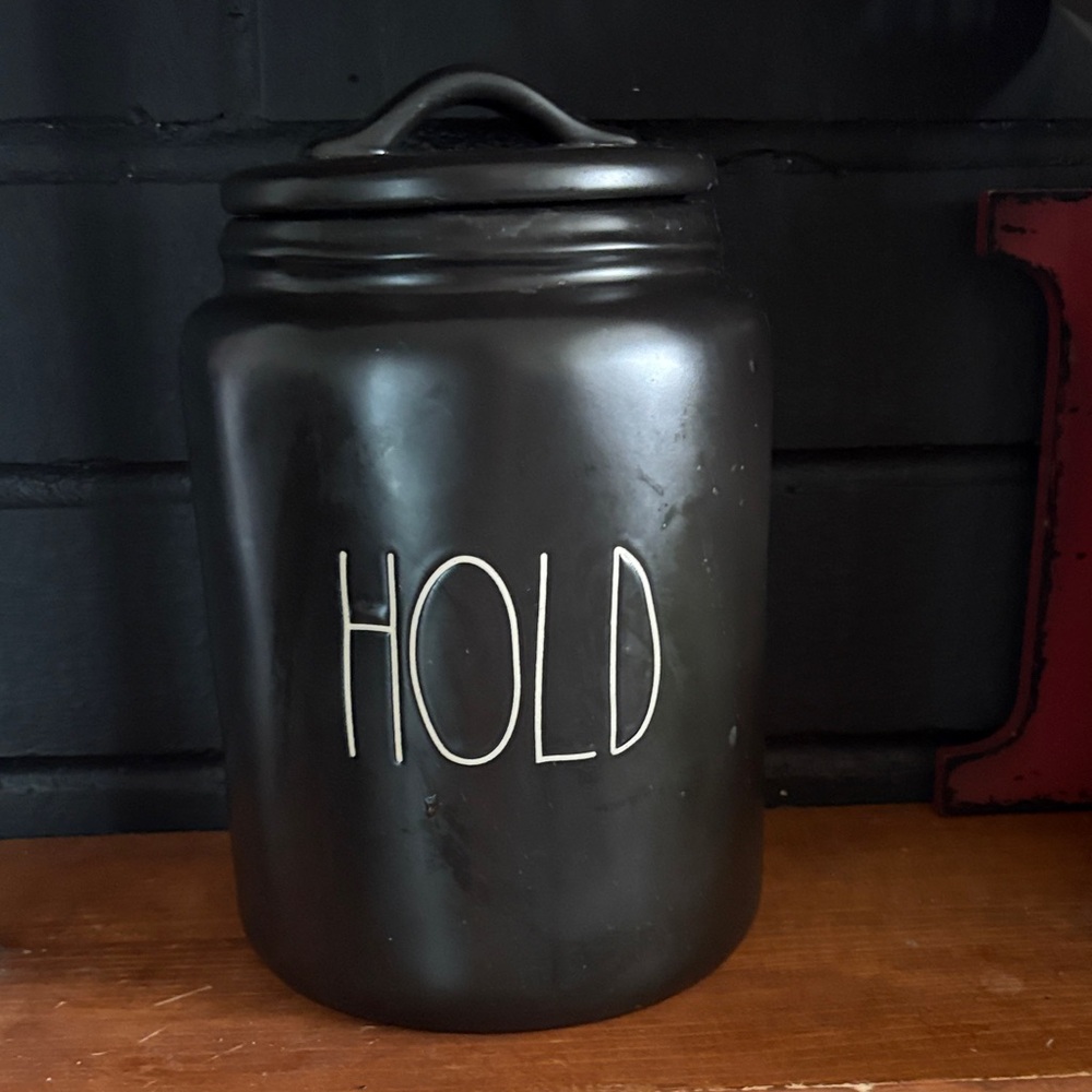 Matte Black Kitchen Storage Jar
